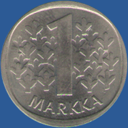 1 марка Финляндии 1982 года