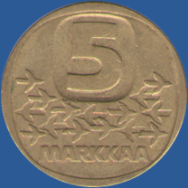 5 марок Финляндии 1984 года